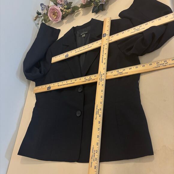 Kasper Women Jacket Size 18 Blue Lapel Notch Collar Long Sleeve Clueless Preppy - Picture 6 of 8